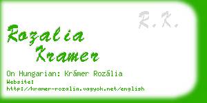 rozalia kramer business card