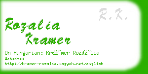 rozalia kramer business card